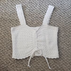 Reversible Crochet Cropped Tank Top